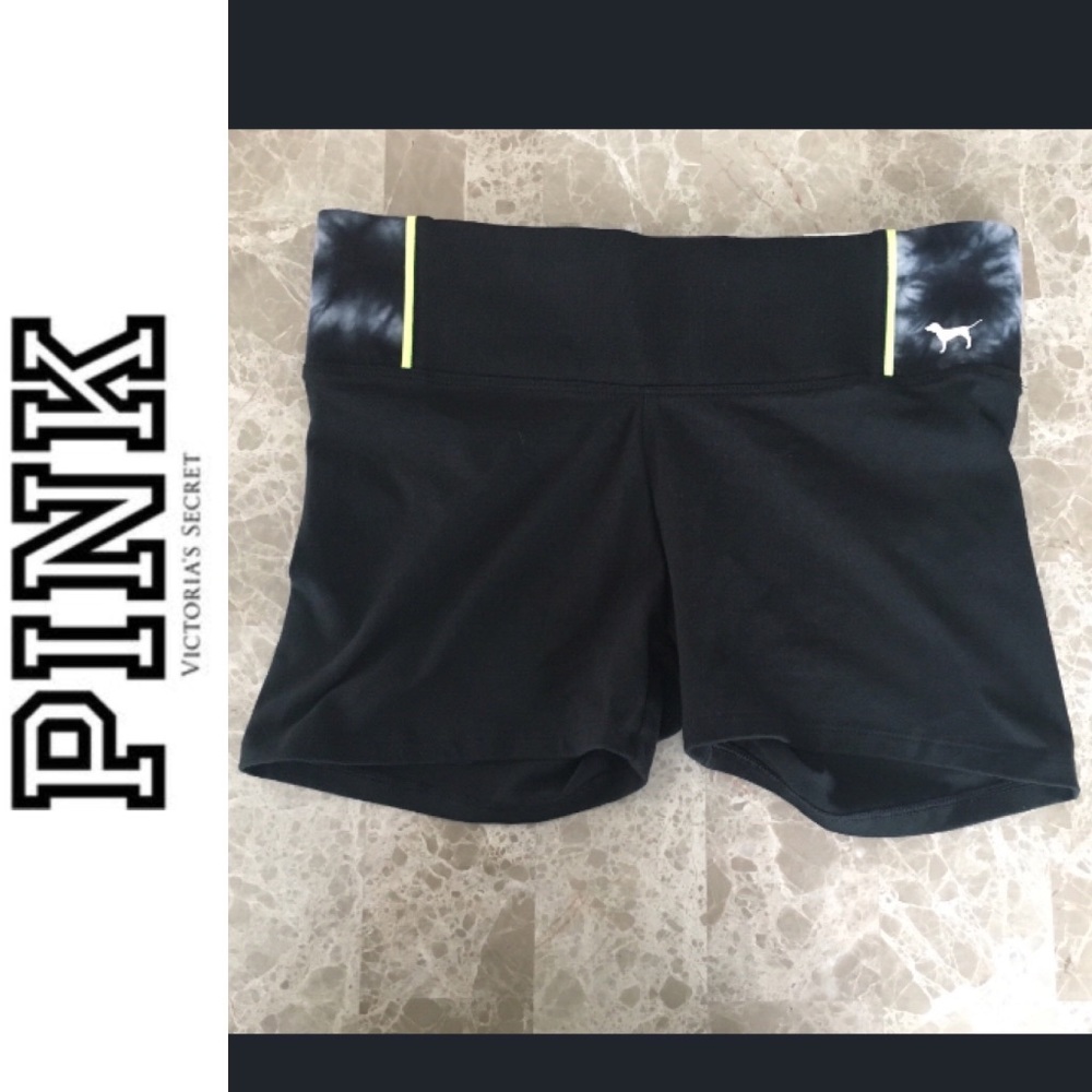 NWT PINK Victorias Secret yoga flat shortie shorts